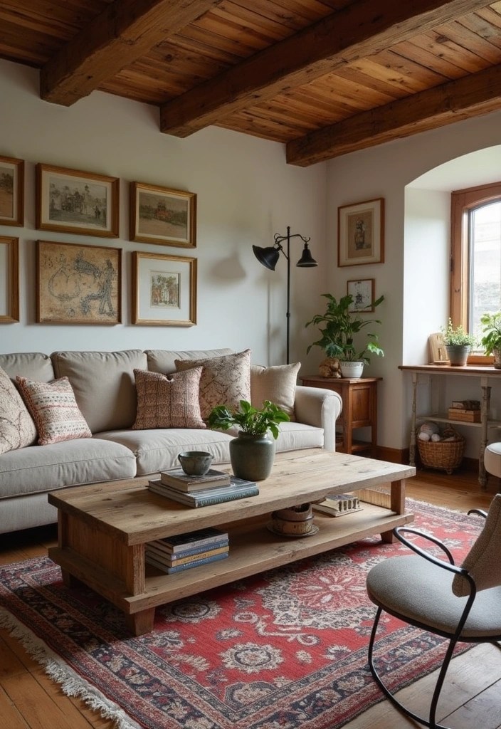 20 Cozy Living Room Ideas That'll Make You Never Want to Leave Home Again! - 10. Rustic Elements