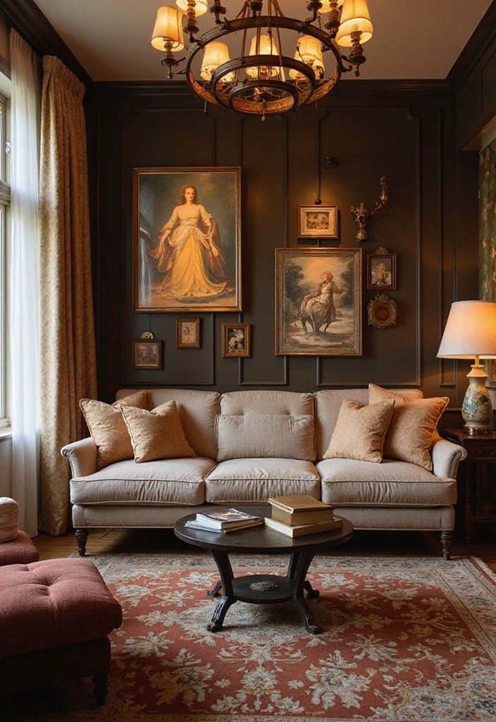 20 Cozy Living Room Ideas That'll Make You Never Want to Leave Home Again! - 19. Touch of Elegance