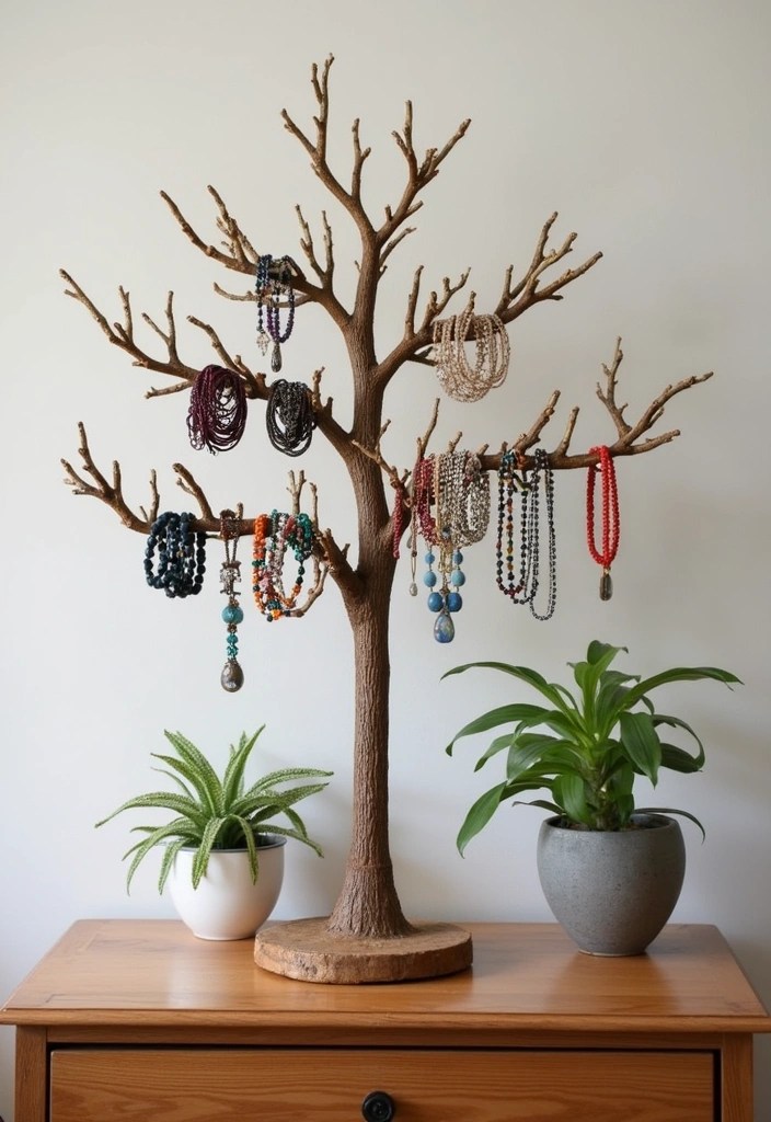30 DIY Home Decor Projects That Are Shockingly Simple (Even Your Kids Can Do #12!) - 12. DIY Jewelry Holder from Branches