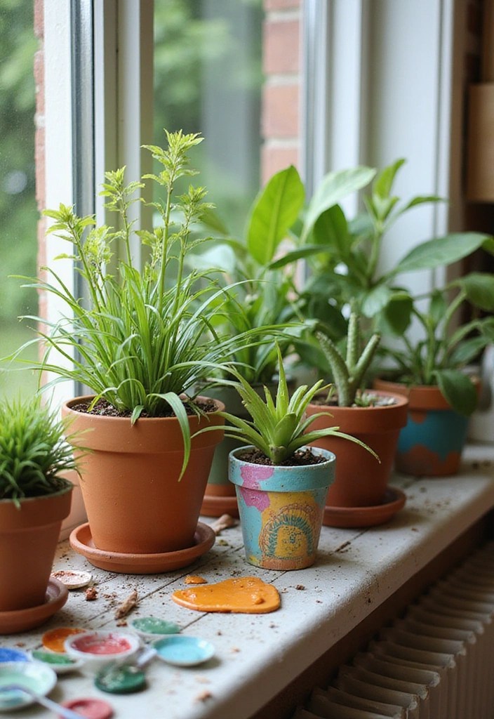 30 DIY Home Decor Projects That Are Shockingly Simple (Even Your Kids Can Do #12!) - 9. DIY Plant Pots with Paint